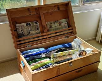 Vintage Pine Blanket Chest