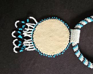Native American Beaded Necklace with Medallion