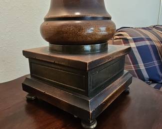 Vintage Turned Wood Table Lamp