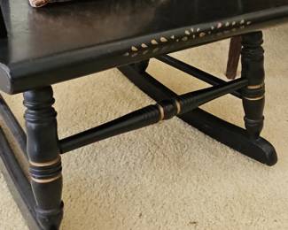 Black Stenciled Rocking Chair by Nichols & Stone