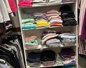 4 closets of clothes