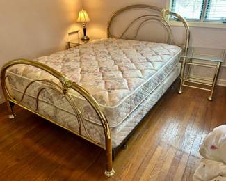 Queen Mattress set $100; base frame $25 (2) available; queen head & foot board set $65 - (2)available