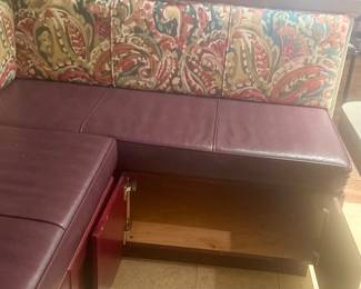 (2) 3 cushion cupboard seating 53” x 20.5”d x 23”h $95ea