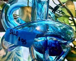 Blue SKLO Glass Knot $95