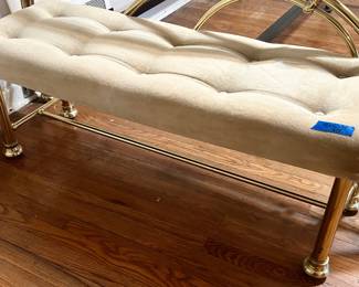Cushion top brass bed frame bench $39