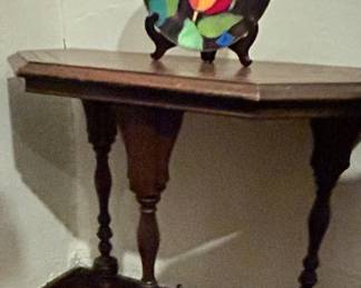 Antique Demi lune table $50