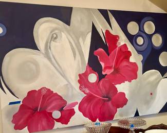 Canvas painting 84”w x 52”h $115