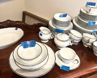 Harmon House, Silver Sonata, 8 piece China set w/ cream & sugar, oval vegetable $240 for set