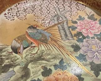 Satsuma Hand Painted Pheasant Plate