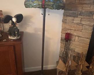 Tiffany Style Dragonfly Floor Lamp