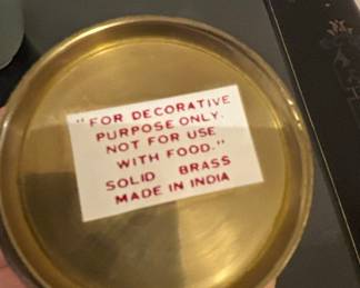 Enamel Painted Brass "Keepsake" Urn, Made in India