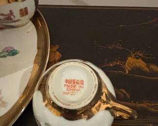 Chinese Dragon and Double Happiness Teapot Set with Tray