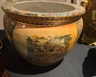 Satsuma Porcelain Fishbowl/Planter