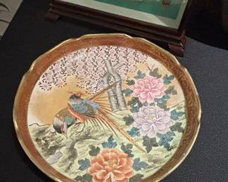 Satsuma Hand Painted Pheasant Plate