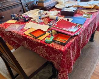 . . . Jacobean table and chairs