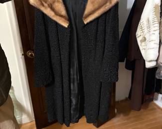 . . . a lamb's wool with fur collar