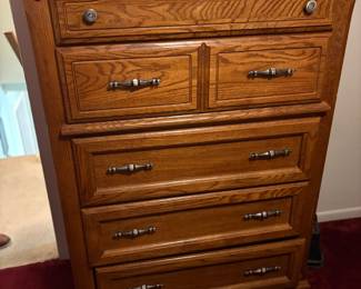 . . . oak chest of drawers