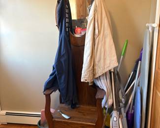 . . . antique oak hall tree