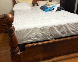 . . . pine four-poster bed