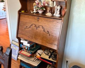 . . . antique oak secretary