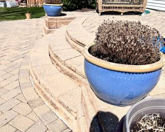 Pair of blue Planters