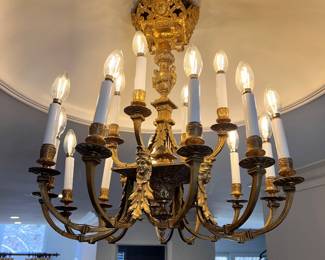 Antique bronze chandelier