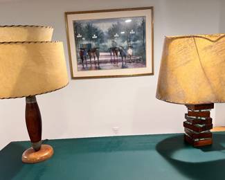 Original vintage lamps/Midcentury print