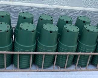 MMC066 One Hundred Sixty 3” Planter Pots & Metal Rack