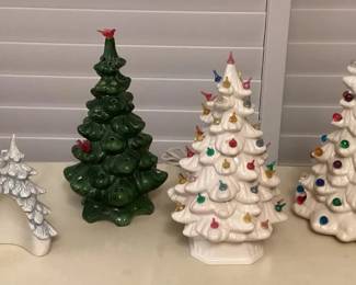 MMC081 Vintage Ceramic Christmas Trees