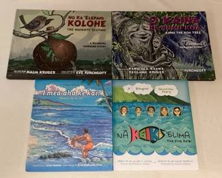 MMC009 Four Children’s Bilingual Hawaiian Hardcover Books