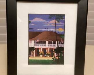 MMC131 Framed Picture Of The Halekulani Hotel By Rosalie Prussing