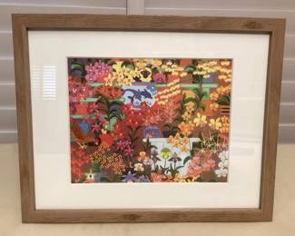 MMC086 Framed Picture of A Greenhouse Full Of Orchids By Rosalie Prussing