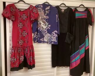 MMC017 Vintage Women’s Tori Richard, Liberty House, Citron & Pomegranates In The Sun Clothing