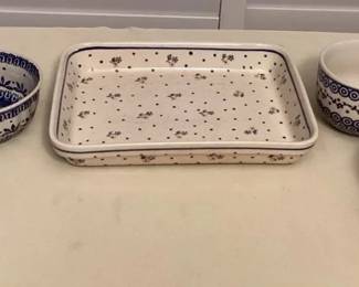 MMC108 Polish Pottery Ceramic Dishes