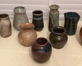 MMC051 Ten Art Pottery Ceramic Vases