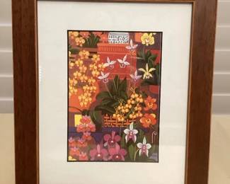 MMC088 Framed Picture Of Orchid Plants By Rosalie Prussing