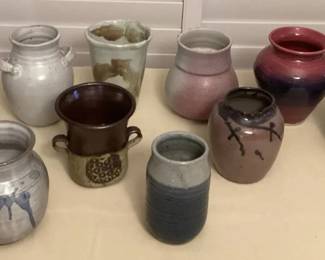 MMC052 Twelve Art Pottery Ceramic Vases
