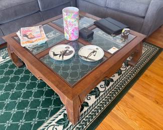 . . . glass coffee table