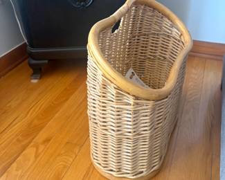 . . . wicker magazine basket