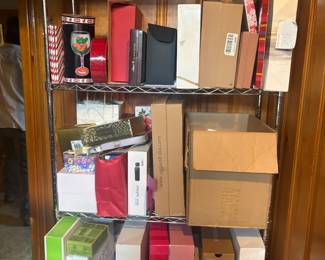 . . . stainless storage rack filled with goodies