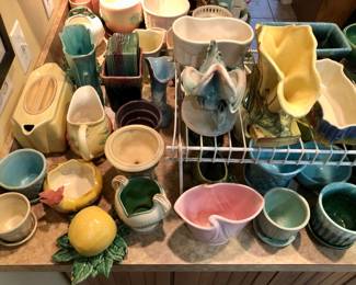 Mostly McCoy, plus some Mid Century Modern Glass