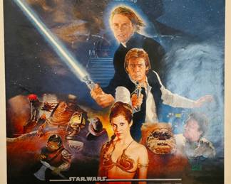 Original 1983 "Style B" Star Wars Episode VI - Return of the Jedi movie poster.