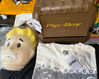 Fallout Vault-Tec Pip-Boy Collectible Case (Without Game), VTG Speedo T-shirt 