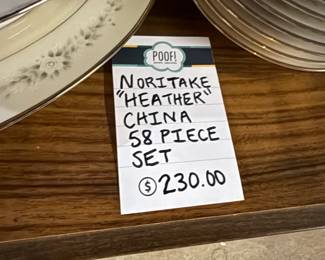 Noritake "Heather" China 58 Piece Set 