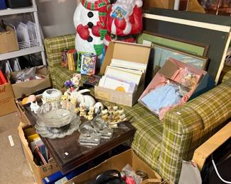 Vintage Sofa, Christmas Blow Molds 