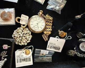 14k Madonna Pendant, 10k Tigers Eye Ring 