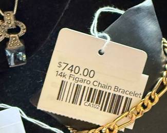 14k Figaro Chain Bracelet 