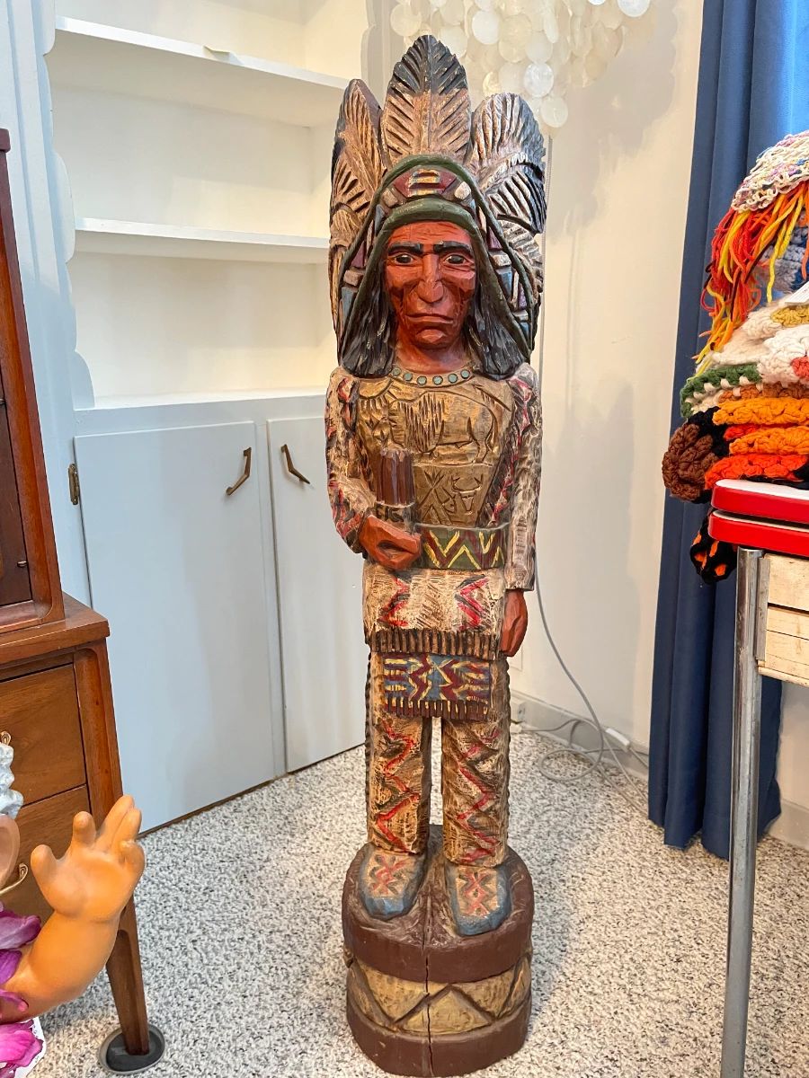 Wooden Cigar Store Indian by R. Gallagher