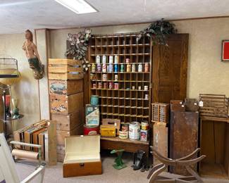 Crates, Advertising Tins, etc. 