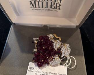 Nolan Miller Grape Cluster Brooch